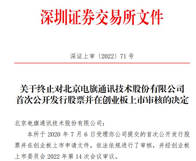 被否,電旗,IPO,公允,財務,創業 電旗股份創業板IPO被否：未公允反映財務狀況和經營成果等