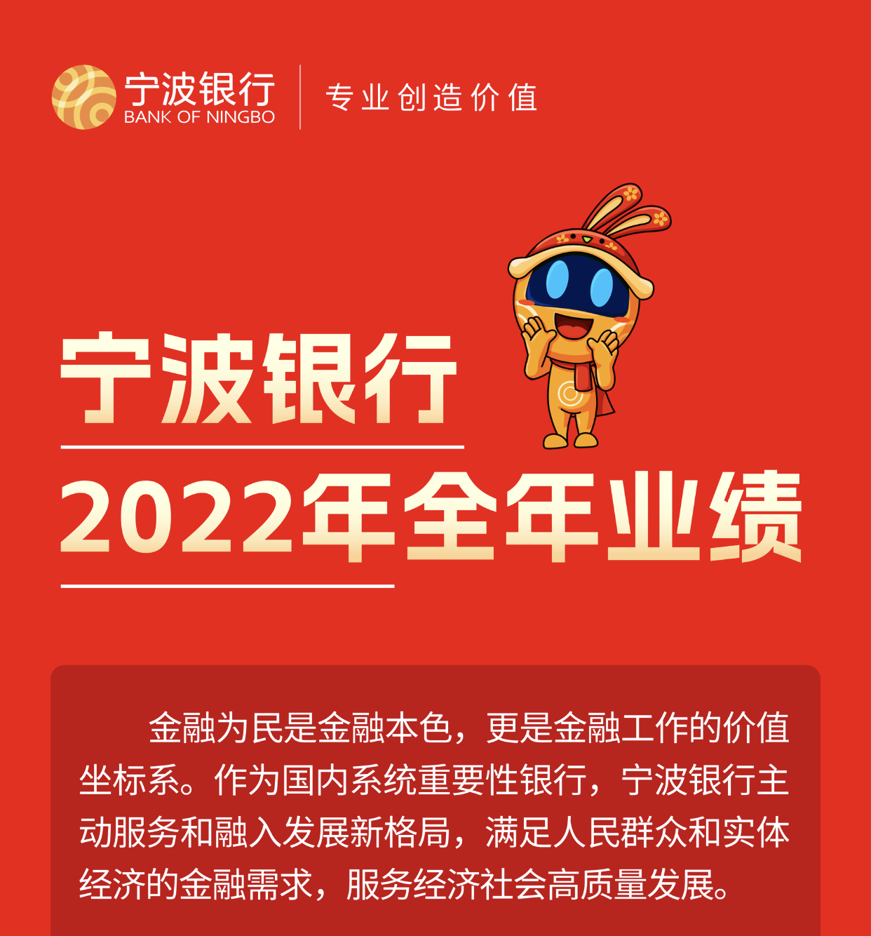  寧波銀行2022年報來了！一圖讀懂高質量成績單