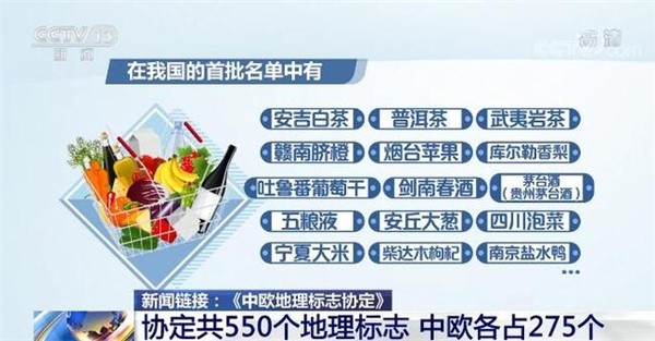 中歐地理 茅五劍 歐盟官方認證 《中歐地理標志協定》正式生效，茅五劍獲歐盟官方認證
