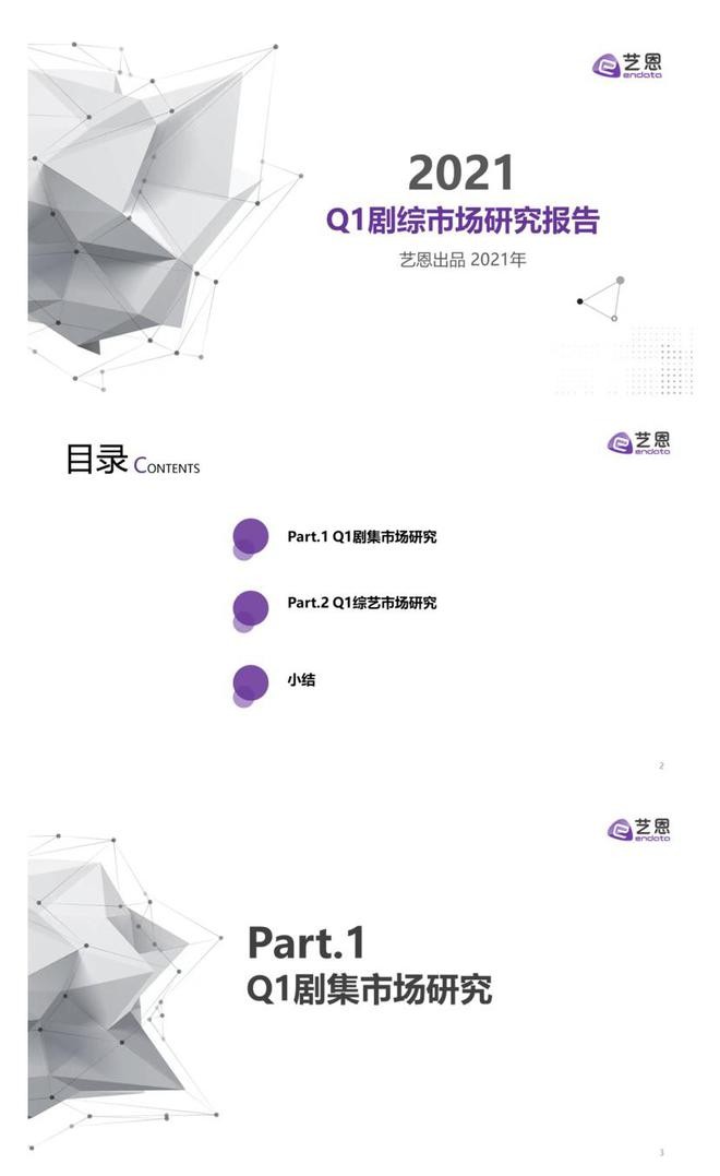 藝恩 Q1劇綜市場 在線視頻 藝恩發(fā)布《2021年Q1劇綜市場研究報告》