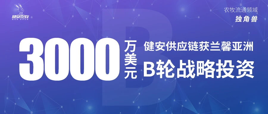 健安供應(yīng)鏈 B輪 健安供應(yīng)鏈獲3000萬(wàn)美元B輪融資
